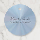 Linked Hearts Calligraphy - Pastel Blue /Silver フェイバータグ (裏面)