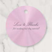 Linked Hearts Calligraphy - Pastel Pink /Silver フェイバータグ (裏面)