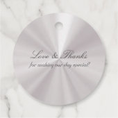 Linked Hearts Calligraphy - White Pearl/Silver フェイバータグ (裏面)