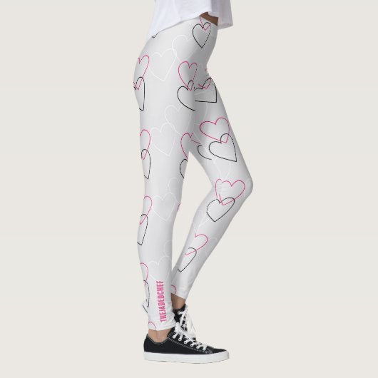 Linked Hearts: Minimalist Outline Leggings レギンス (右)