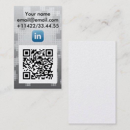 linked in qr-code 名刺 (正面/裏面)