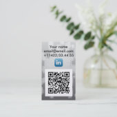 linked in qr-code 名刺 (スタンド正面)