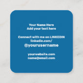 LinkedInロゴソーシャルメディアモダントレンディー事業 コーリングカード (裏面)