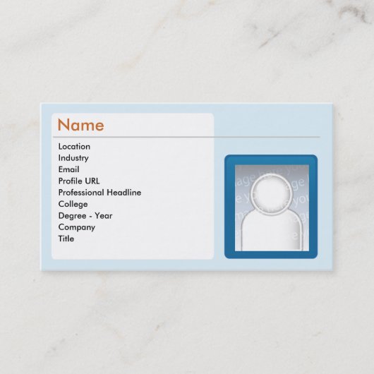 LinkedIn -ビジネス 名刺 (正面)