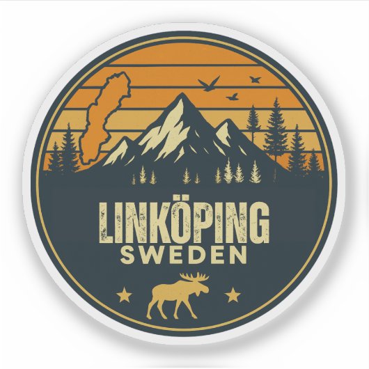 Linkeping、スウェーデンSverige シール (正面)