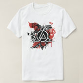 Linkin Park Anarchy Rose Symbol Tシャツ (デザイン正面)
