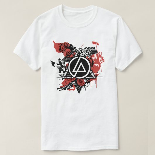 Linkin Park Anarchy Rose Symbol Tシャツ (デザイン正面)
