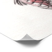 LinLi水中国の色アートプリント-コイ魚#2 ポスター (角)