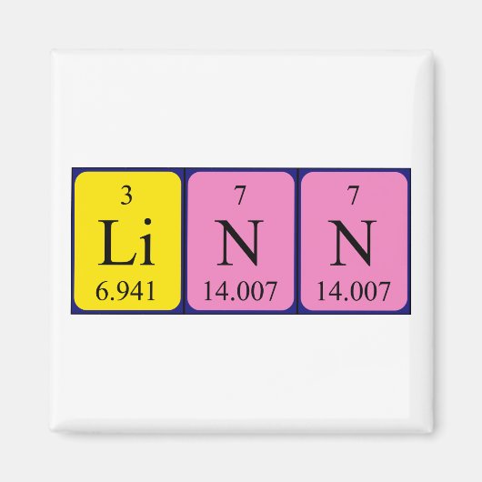 Linn周期表名磁石 マグネット (正面)