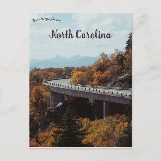 Linn Cove Viaduct in Linville North Carolina ポストカード (正面)