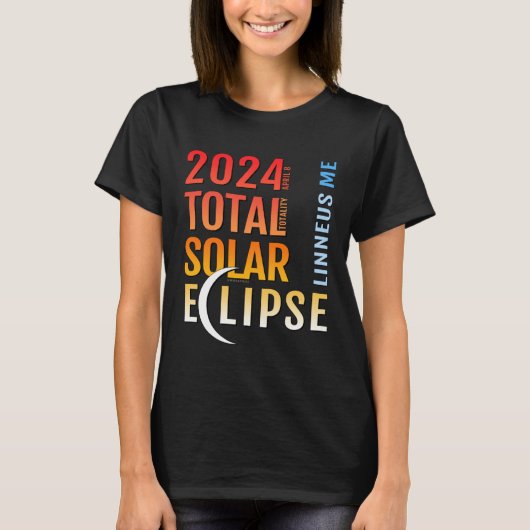Linneus Maine ME Total Solar Eclipse 2024 5 Tシャツ (正面)