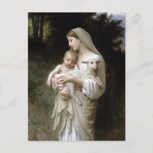 L'innocence by Bougeureau, christmas postcards シーズンポストカード (正面)