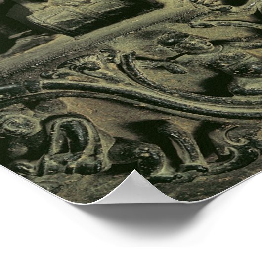 Lintel with Shiva Nataraja, Kakatiya dynasty ポスター (角)