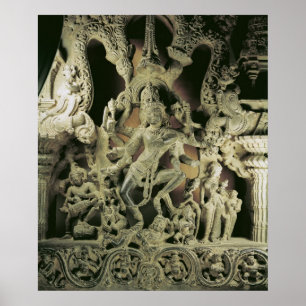 Lintel with Shiva Nataraja, Kakatiya dynasty ポスター