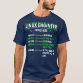 Linu Engineer Hourly Rate DevOps Uni Geek Cloud Tシャツ (正面)