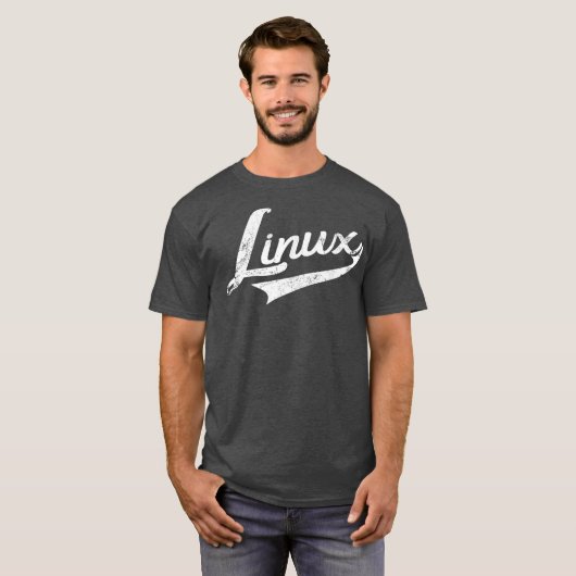 Linu IT Systems Engineerレトロ Tシャツ (正面フル)