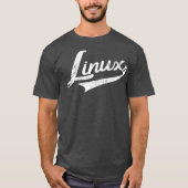 Linu IT Systems Engineerレトロ Tシャツ (正面)