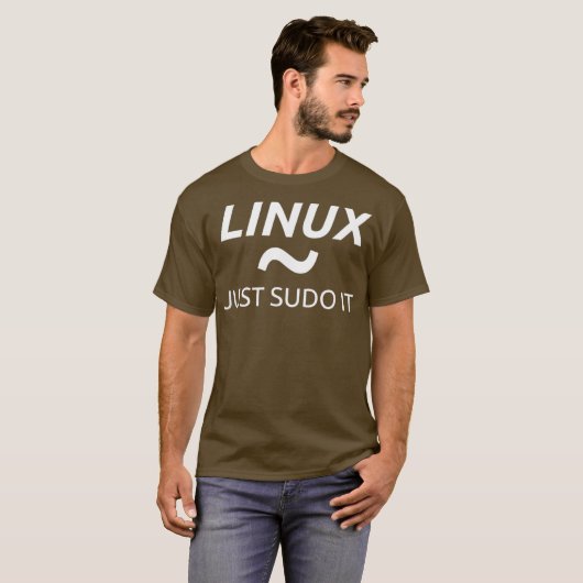 Linu Just Sudo It by MCMA Linu OS Graphic Tシャツ (正面フル)