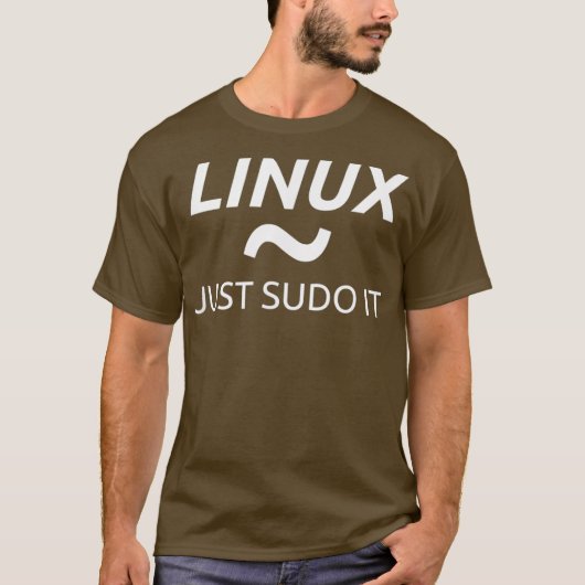 Linu Just Sudo It by MCMA Linu OS Graphic Tシャツ (正面)