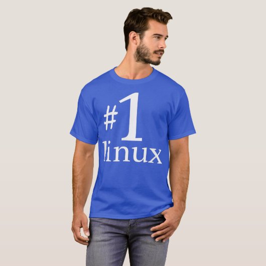 Linu lover tee Penguin Tu Number 1 Open Source Tシャツ (正面フル)