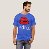 Linu redhat lover tee Penguin TuオープンソースOs Tシャツ (正面フル)