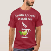 Linu Sudo AptGet Install Tea Uni Computer Gift Tシャツ (正面)