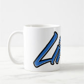 Linus Vorname Name blue Tasse Kaffeetasse コーヒーマグカップ (左)