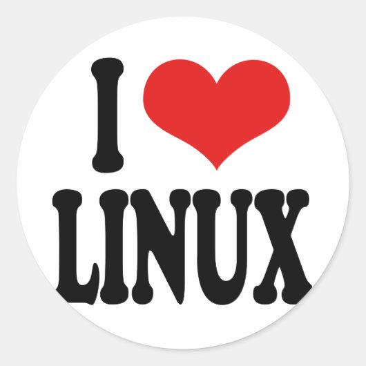 Linuxが大好き ラウンドシール (正面)