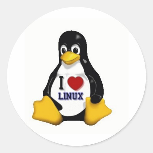Linuxが大好き ラウンドシール (正面)