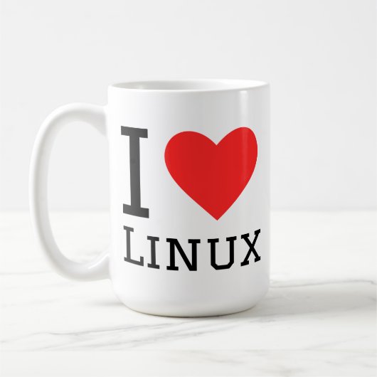 Linuxが好き コーヒーマグカップ (左)