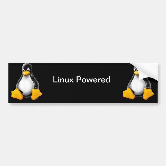 Linuxによって動力を与えられるバンパーステッカー バンパーステッカー (正面)