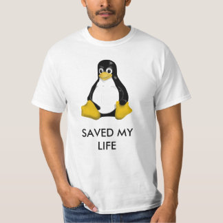 LINUXによって救われるMYLIFE Tシャツ
