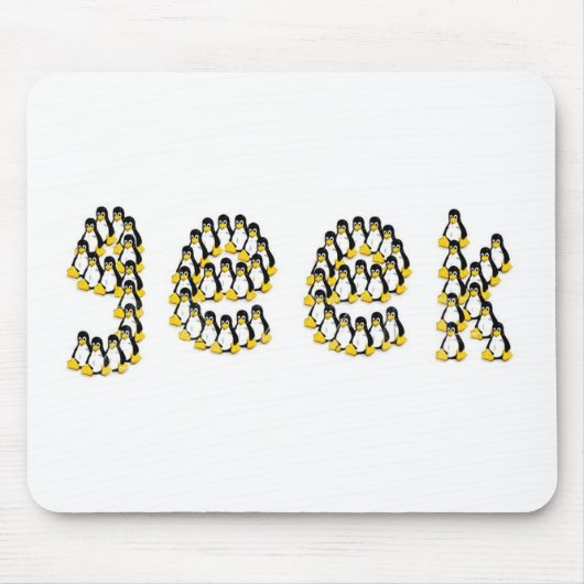Linuxのタキシードのギーク マウスパッド (正面)