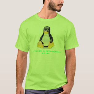 Linuxのタキシードのバイナリ Tシャツ