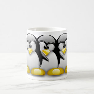 LINUXのタキシードのペンギンの友人 モーフィングマグカップ