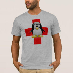 LINUXのタキシードの医学の助け Tシャツ