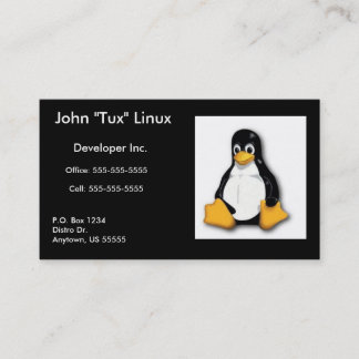 Linuxのタキシードの名刺 名刺