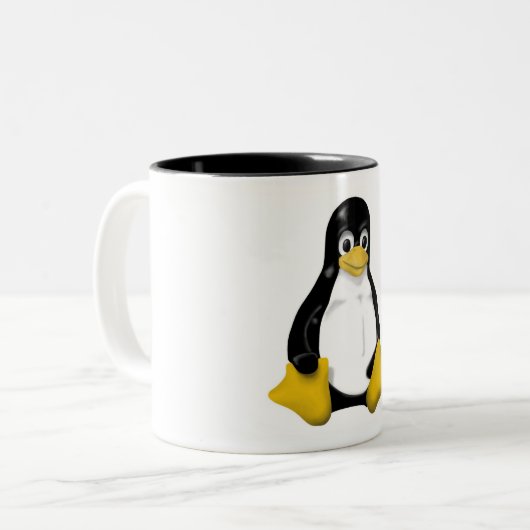 LINUXのタキシードの土地を選定するKONTRA ツートーンマグカップ (正面左)