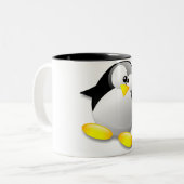 LINUXのタキシードの水晶 ツートーンマグカップ (正面左)