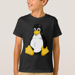 Linuxのタキシードの青年Tシャツ Tシャツ