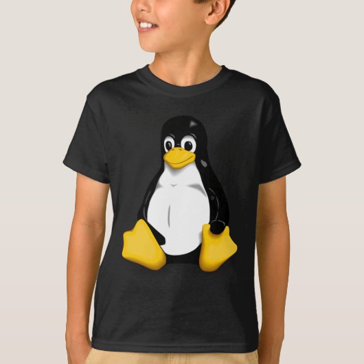 Linuxのタキシードの青年Tシャツ Tシャツ (正面)