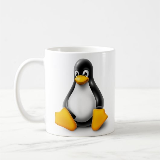 Linuxのタキシードペンギン コーヒーマグカップ (左)