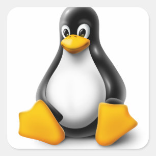 Linuxのタキシードペンギン スクエアシール
