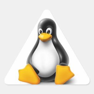Linuxのタキシードペンギン 三角形シール