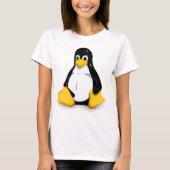 LinuxのタキシードレディースTシャツ Tシャツ (正面)
