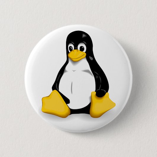LinuxのタキシードPinの背部ボタン 缶バッジ (正面)