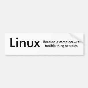 Linuxのバンパーステッカー バンパーステッカー