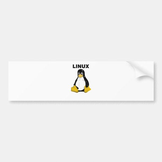 Linuxのプロダクト及びデザイン! バンパーステッカー (正面)