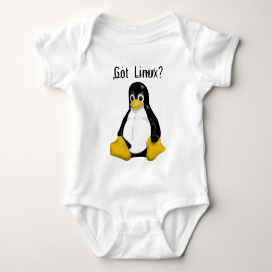 Linuxのプロダクト及びデザイン! ベビーボディスーツ (正面)