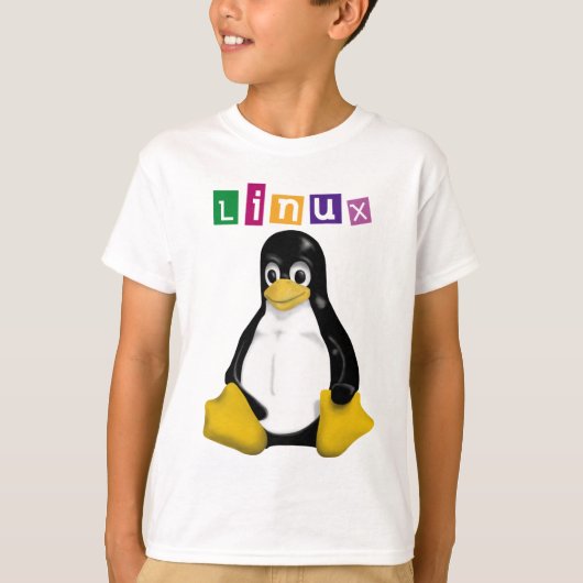 Linuxのプロダクト及びデザイン! Tシャツ (正面)